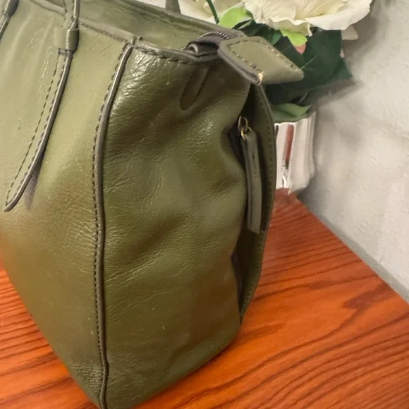 Fossil Olive Green Leather Backpack - Picture 10 of 16